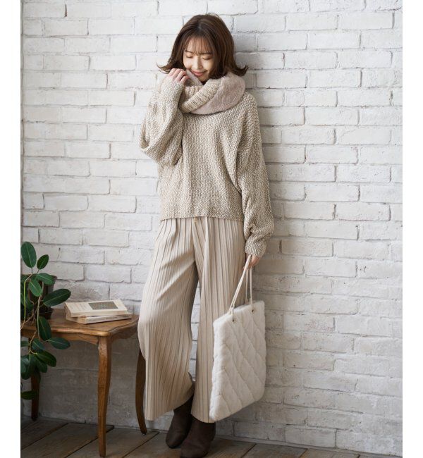 ikka「太畦モールニット」|プルオーバー|