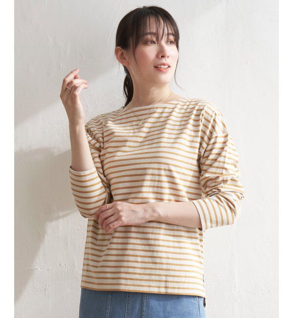 ikka「コットンUSA長袖T」|Tシャツ・カットソー|キャメル