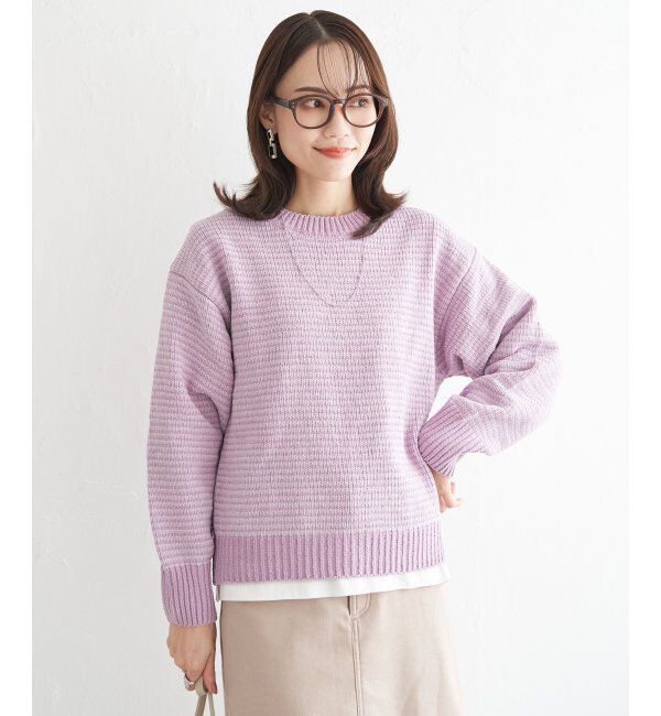 ikka「モールニットプルオーバー」|プルオーバー|ピンク