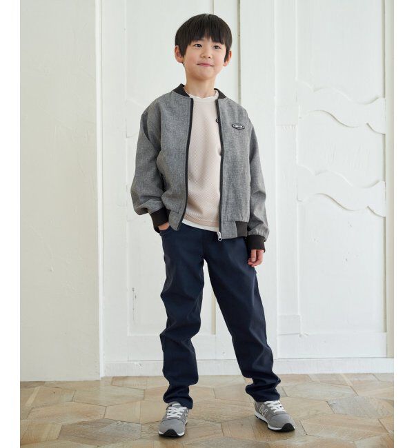 ikka kids「【親子おそろい】リネンライクリブブルゾン（110~160cm）」|その他|