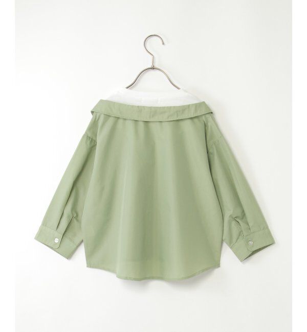 ikka kids「【親子おそろい】フォトTドッキングブラウス（120~160cm）」|シャツ・ブラウス|