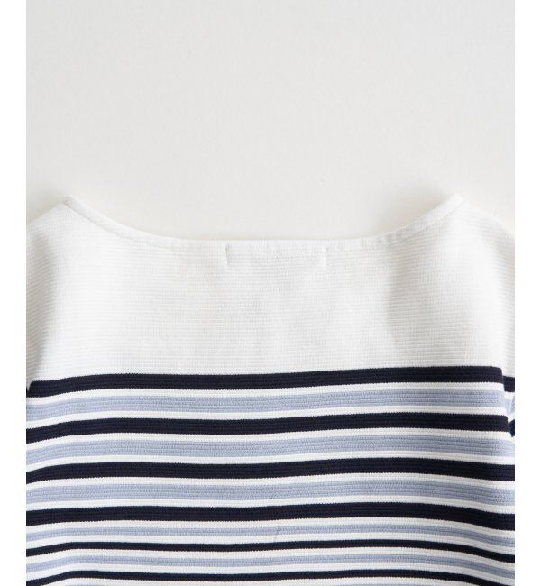 IKKA LOUNGE「リップルボーダーキーネックプルオーバー」|Tシャツ・カットソー|