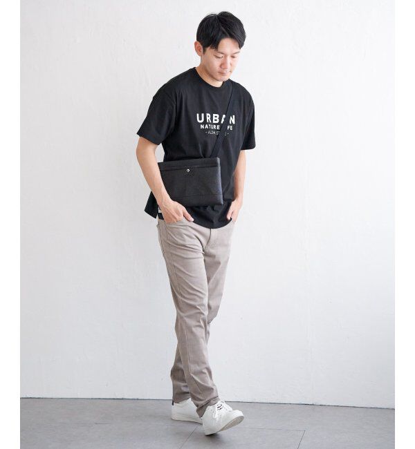 ikka「URBAN NATURE LIFE アーバンネイチャーライフ フロッキープリントTシャツ」|Tシャツ・カットソー|
