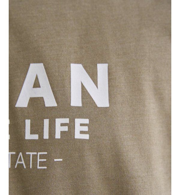 ikka「URBAN NATURE LIFE アーバンネイチャーライフ フロッキープリントTシャツ」|Tシャツ・カットソー|