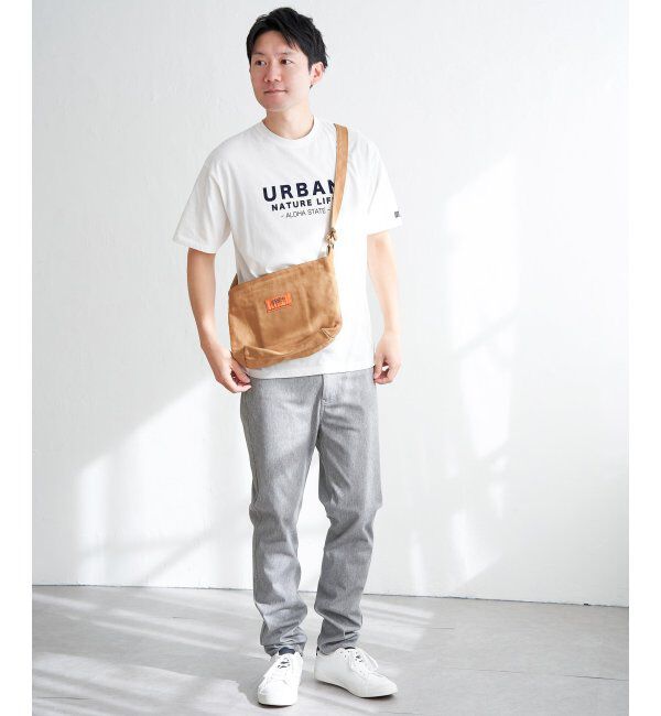 ikka「URBAN NATURE LIFE アーバンネイチャーライフ フロッキープリントTシャツ」|Tシャツ・カットソー|