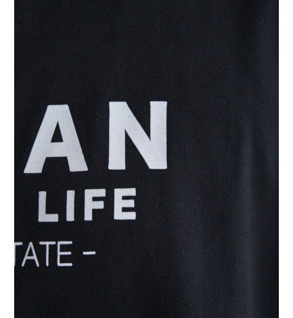 ikka「URBAN NATURE LIFE アーバンネイチャーライフ フロッキープリントTシャツ」|Tシャツ・カットソー|