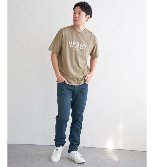 ikka「URBAN NATURE LIFE アーバンネイチャーライフ フロッキープリントTシャツ」|Tシャツ・カットソー|