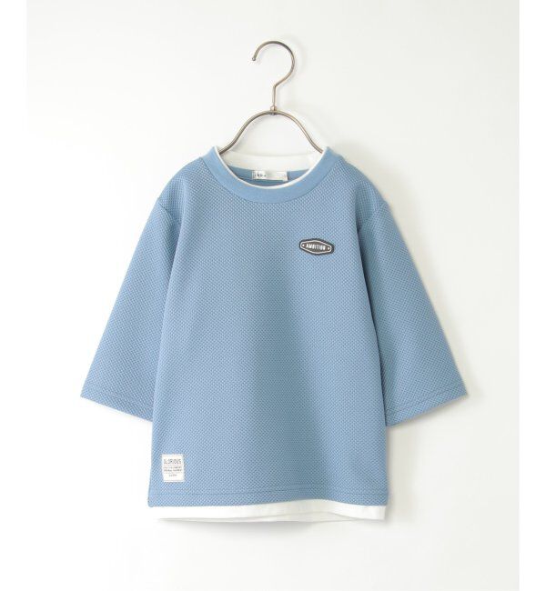 ikka kids「【親子おそろい】パイナップルレイヤード7分袖Tシャツ（120~160cm）」|Tシャツ・カットソー|