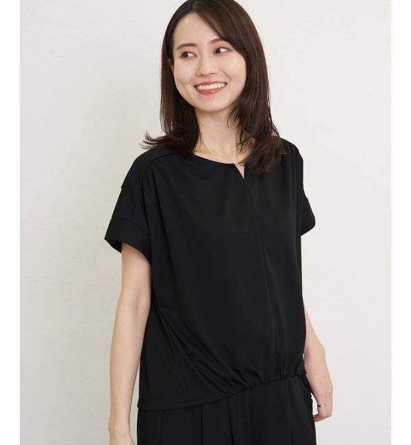 IKKA LOUNGE「GOKU楽冷感さらっとプルオーバー」|Tシャツ・カットソー|ブラック