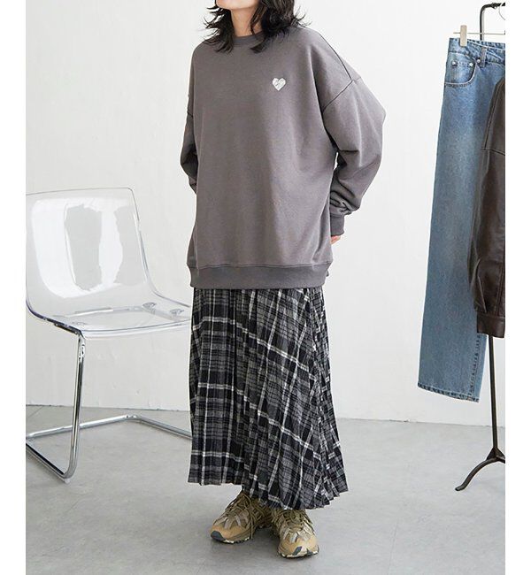 VENCE share style「ラメ裏毛ハートスウェット」|スウェット・ジャージ|
