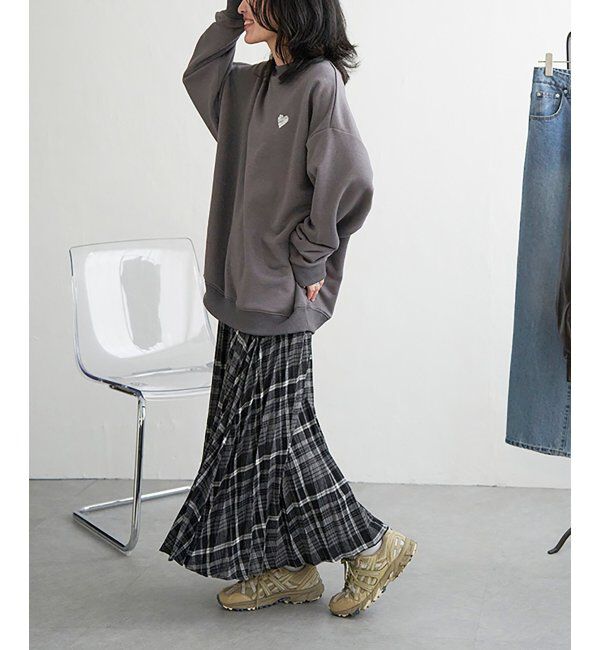 VENCE share style「ラメ裏毛ハートスウェット」|スウェット・ジャージ|