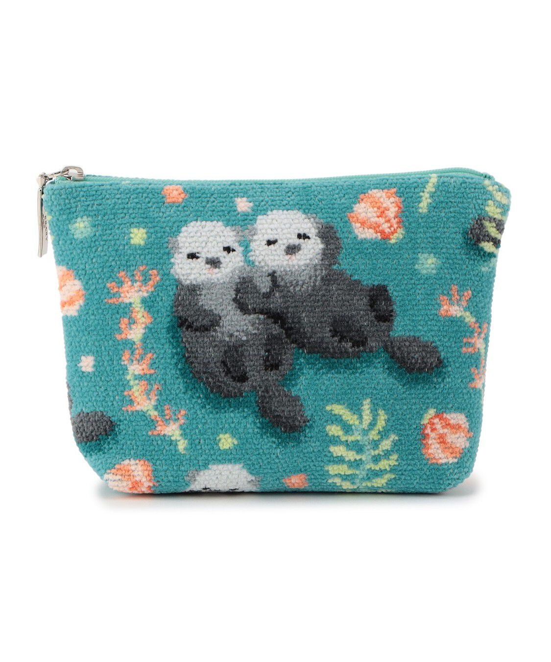 LOVERARY BY FEILER「プカプカラッコ　舟型ポーチ　L/PPR-253066」|ポーチ|ターコイズブルー