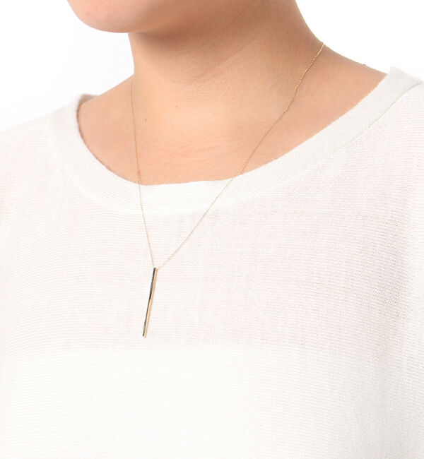 JUPITER「【K10】Y字ロングバーネックレス<45～50.5cm長さ調整可>」|ネックレス|