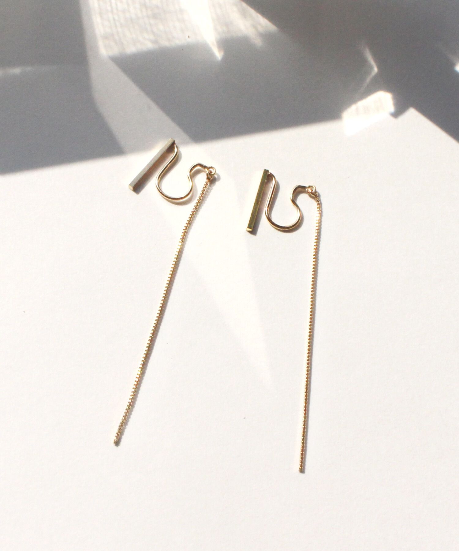 JUPITER「【K10】バー＆チェーンイヤリング」|イヤリング|