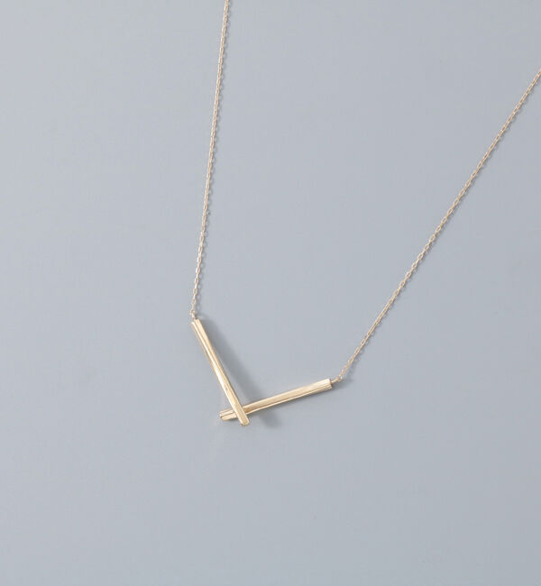 JUPITER「【K10】Vラインネックレス　＜長さ調整可能：36.1cm,最長: 39.6cm>」|ネックレス|