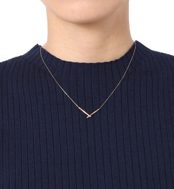 JUPITER「【K10】Vラインネックレス　＜長さ調整可能：36.1cm,最長: 39.6cm>」|ネックレス|