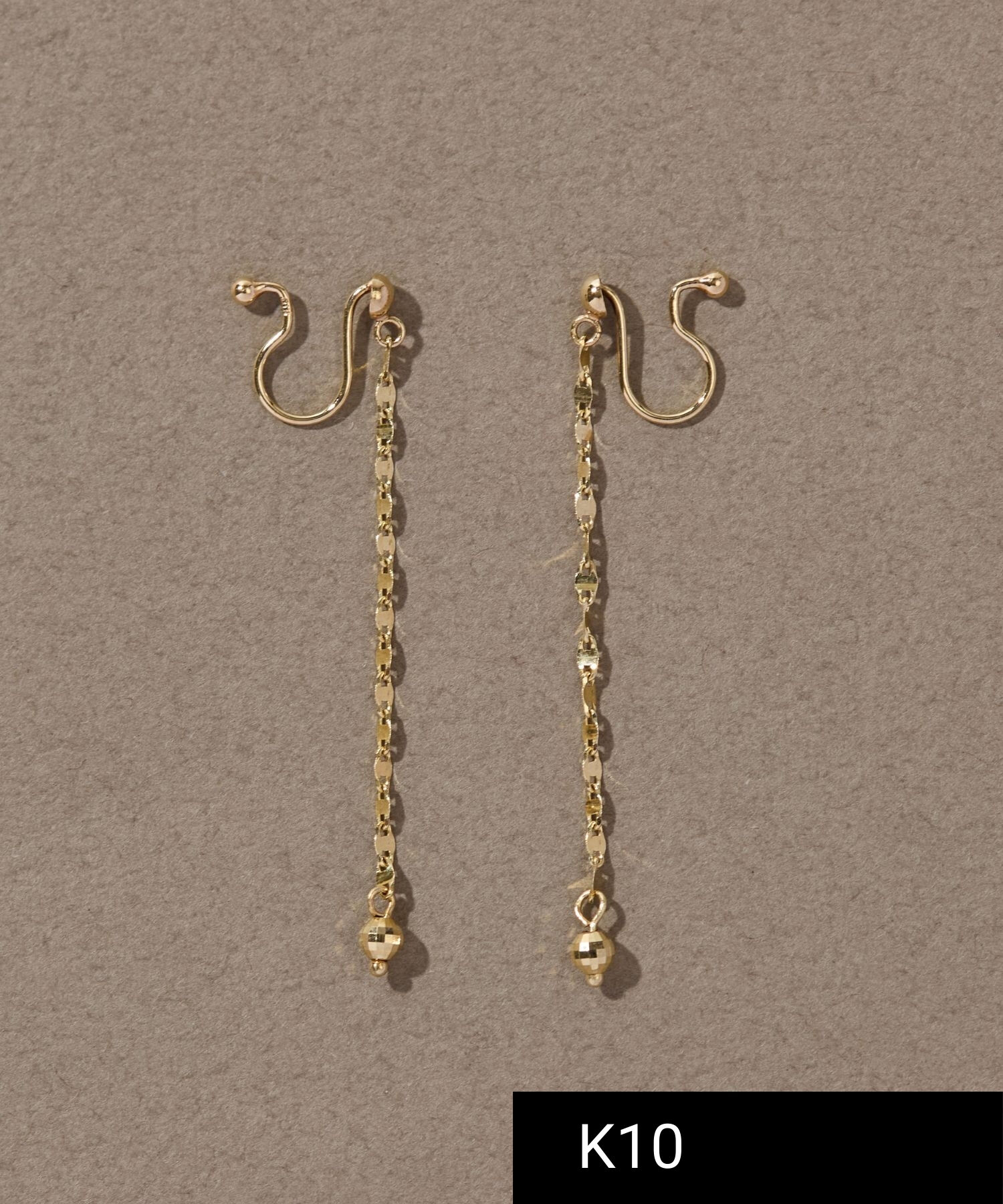 JUPITER「【K10】ミラーボールチェーンイヤリング 」|イヤリング|ゴールド