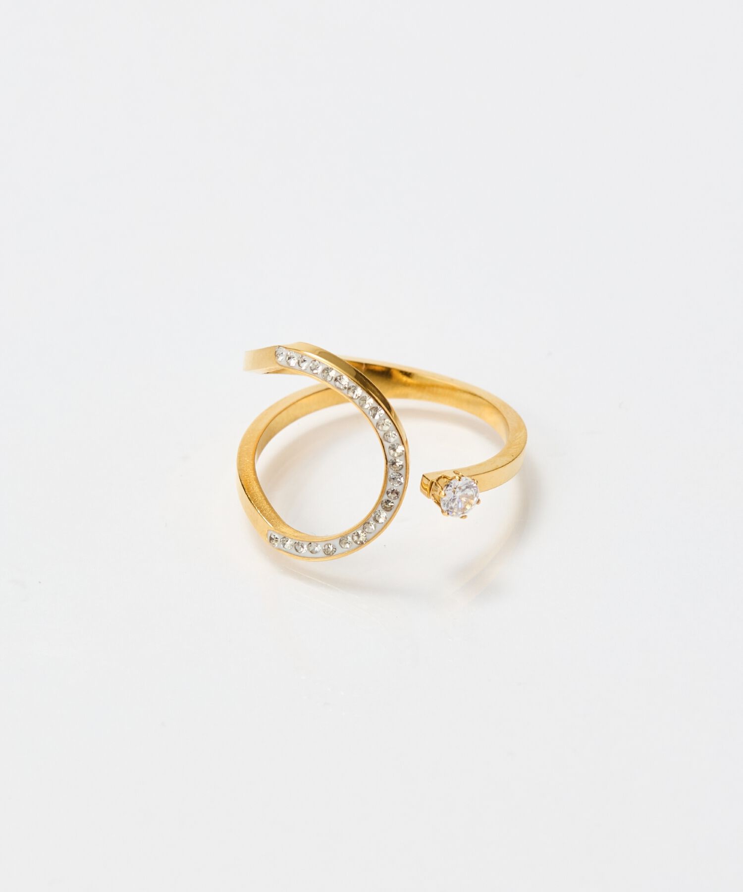 Phoebe「【金属アレルギー対応】カバービジューリング/サージカルステンレス」|リング|