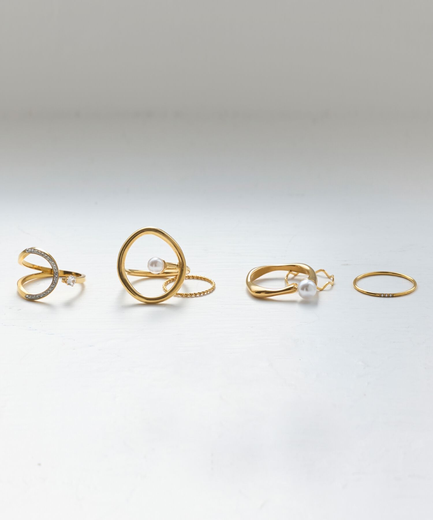 Phoebe「【金属アレルギー対応】カバービジューリング/サージカルステンレス」|リング|