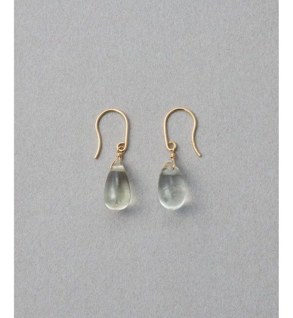 ete「【先行予約】[スウィングドロップ] K10 ナチュラルストーン ピアス」|ピアス|B