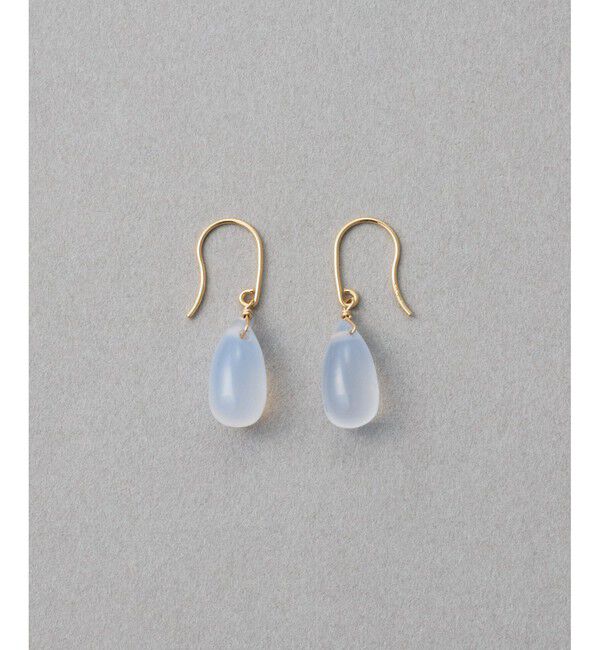 ete「【先行予約】[スウィングドロップ] K10 ナチュラルストーン ピアス」|ピアス|G