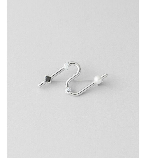 Jouete「ブローチ ジルコニア&times;パール」|その他|プラチナム