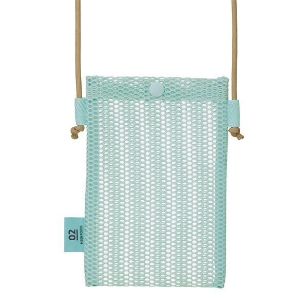  「スマホショルダーポーチ／メッシュコレクション」|モバイルケース|グリーン