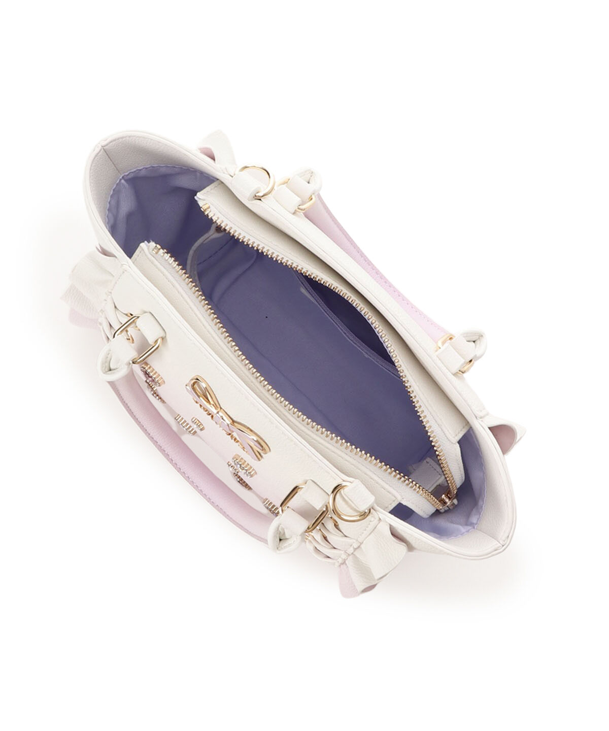 Samantha Vega「レースアップハートビジューグラデーションフラッター（ミニ）」|ハンドバッグ|