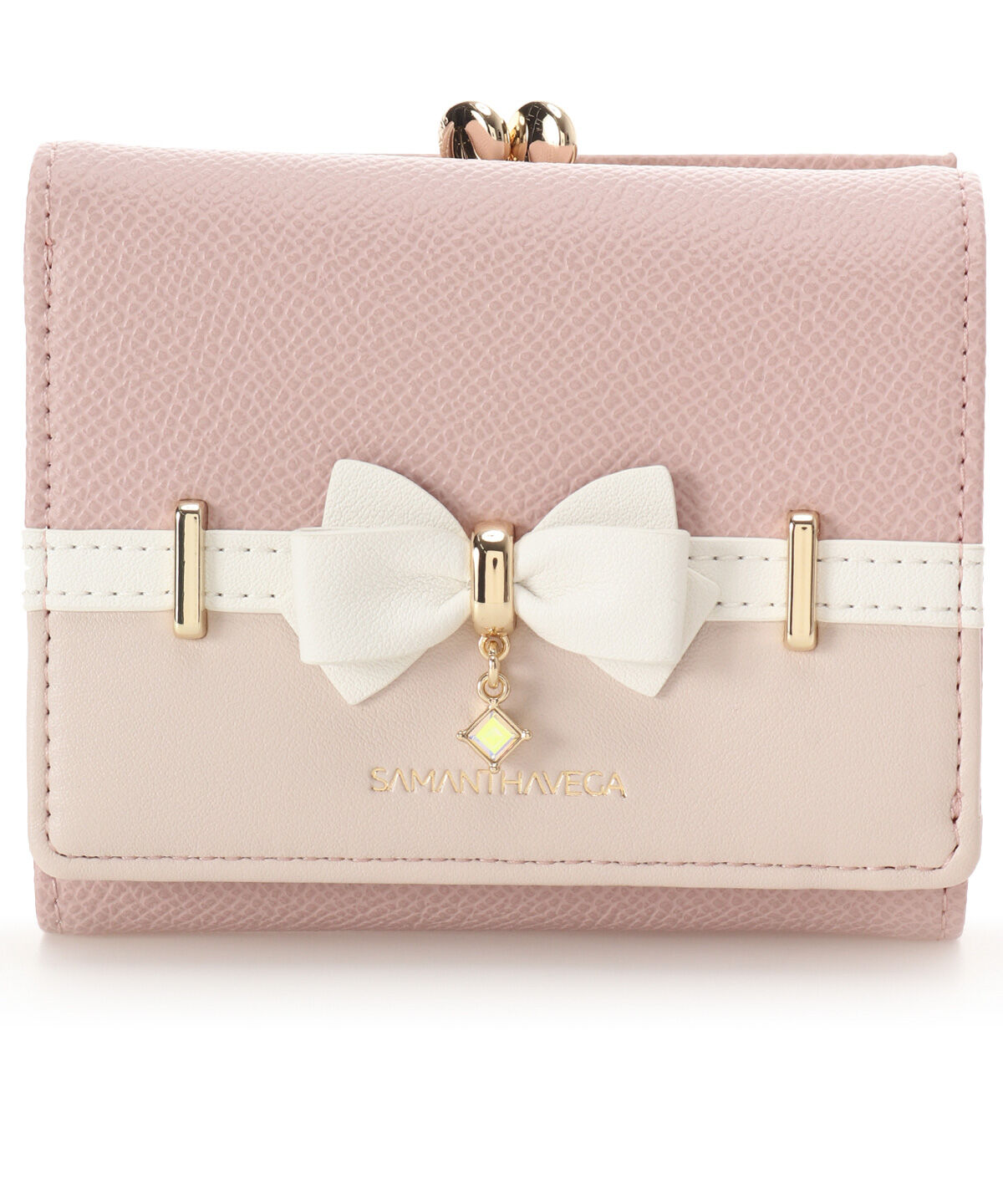 Samantha Vega「バイカラーアクセントリボン折財布」|財布|