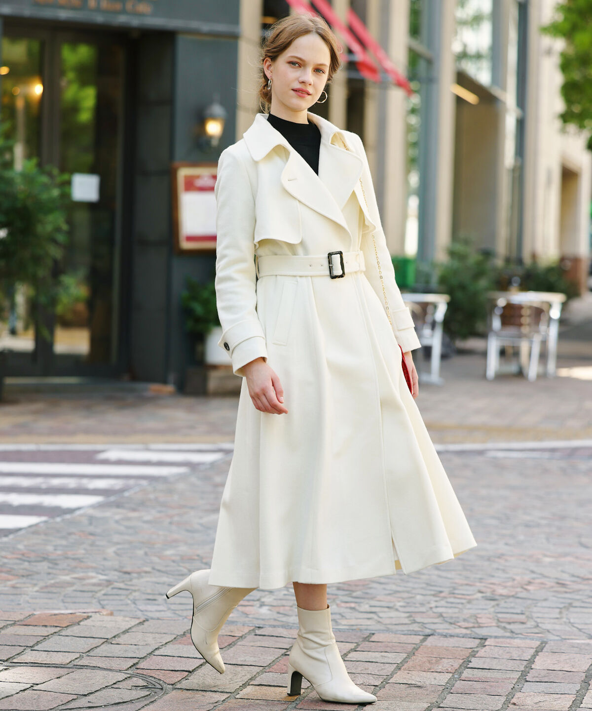 アンドクチュール「ペコラムビーバートレンチコート」|ステンカラーコート|