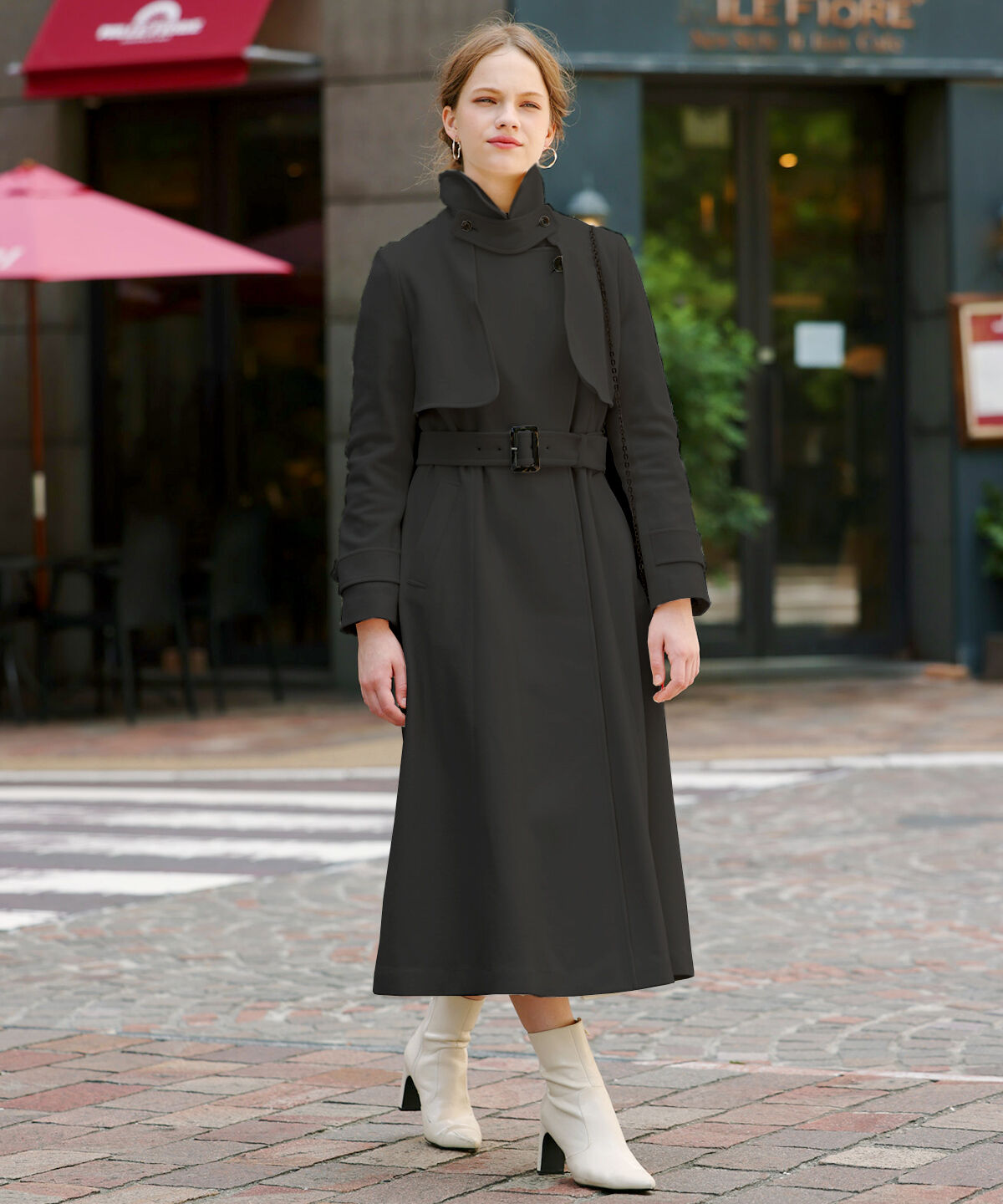 アンドクチュール「ペコラムビーバートレンチコート」|ステンカラーコート|