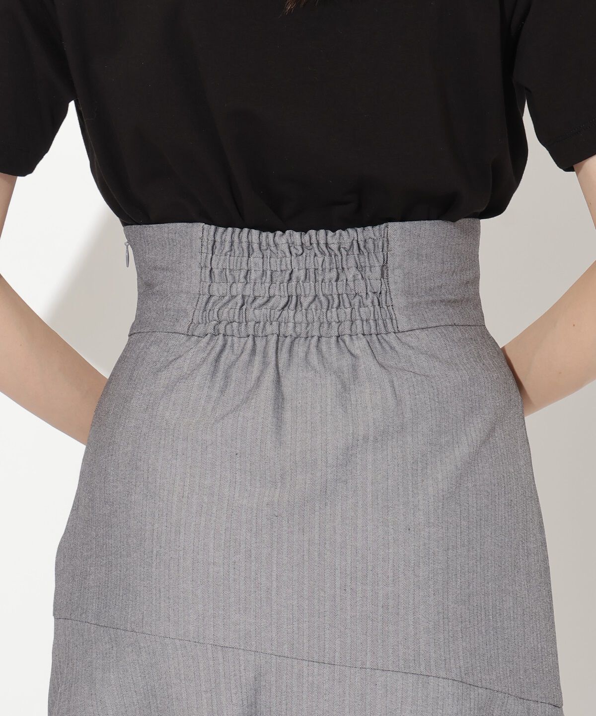 アンドクチュール「ヘリンボーンシアー切替マーメイドスカート」|スカート|