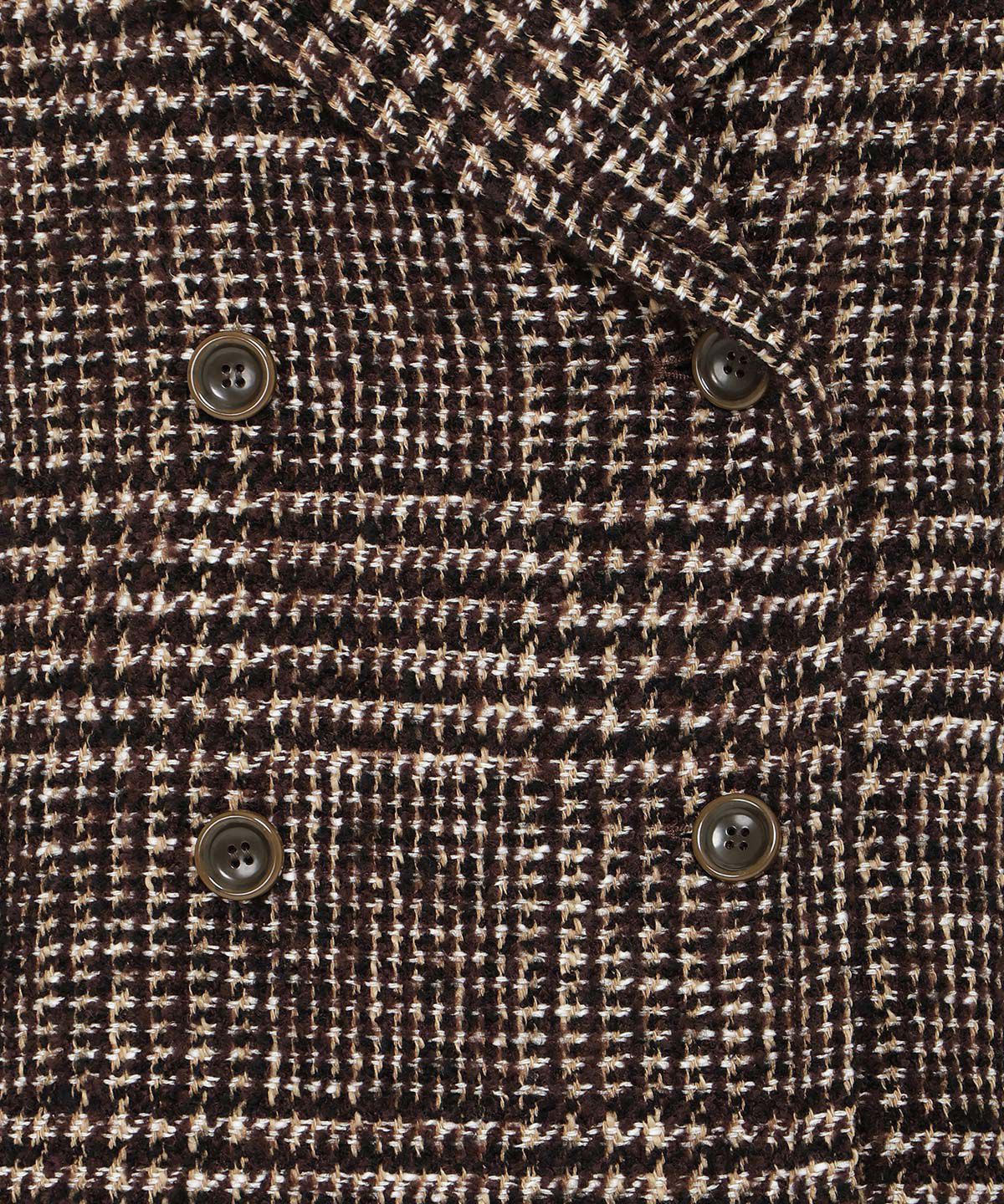 アンドクチュール「ウールグレンチェックショートコート」|ダウン|