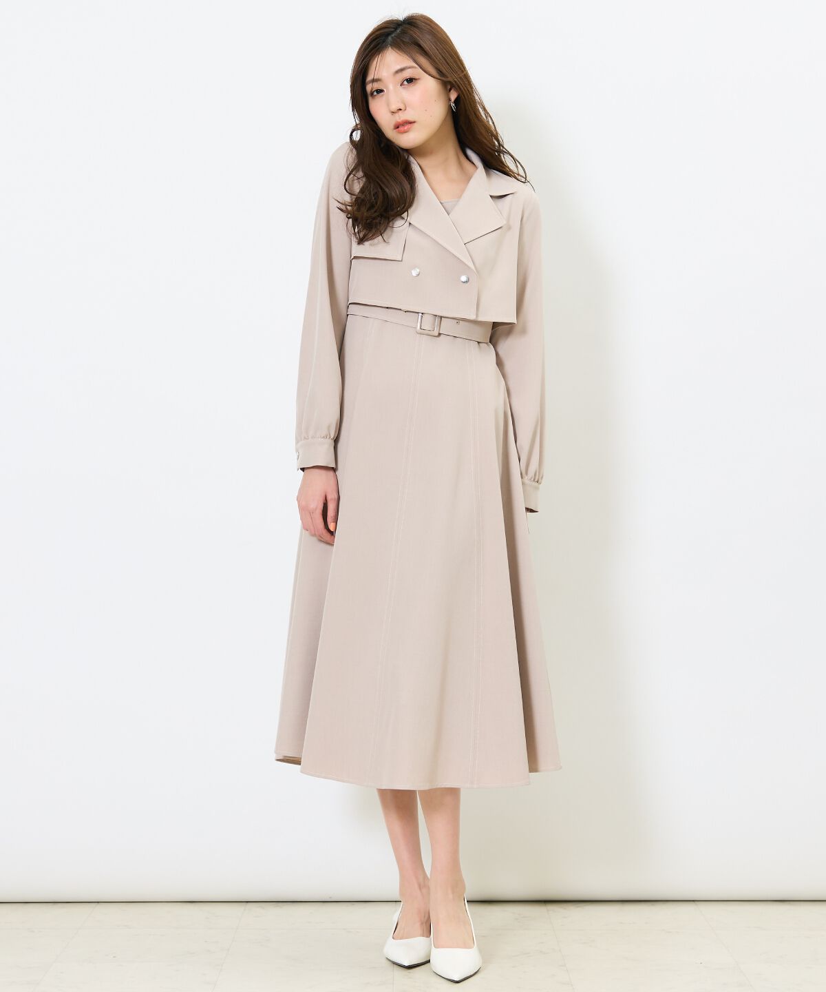 アンドクチュール「トレンチライクアンサンブルワンピース」|ワンピース|