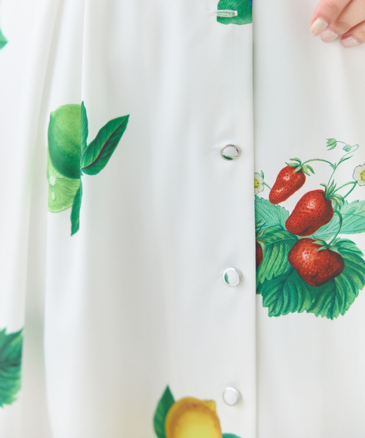 アンドクチュール「フルーツプリントシャツワンピース」|ワンピース|