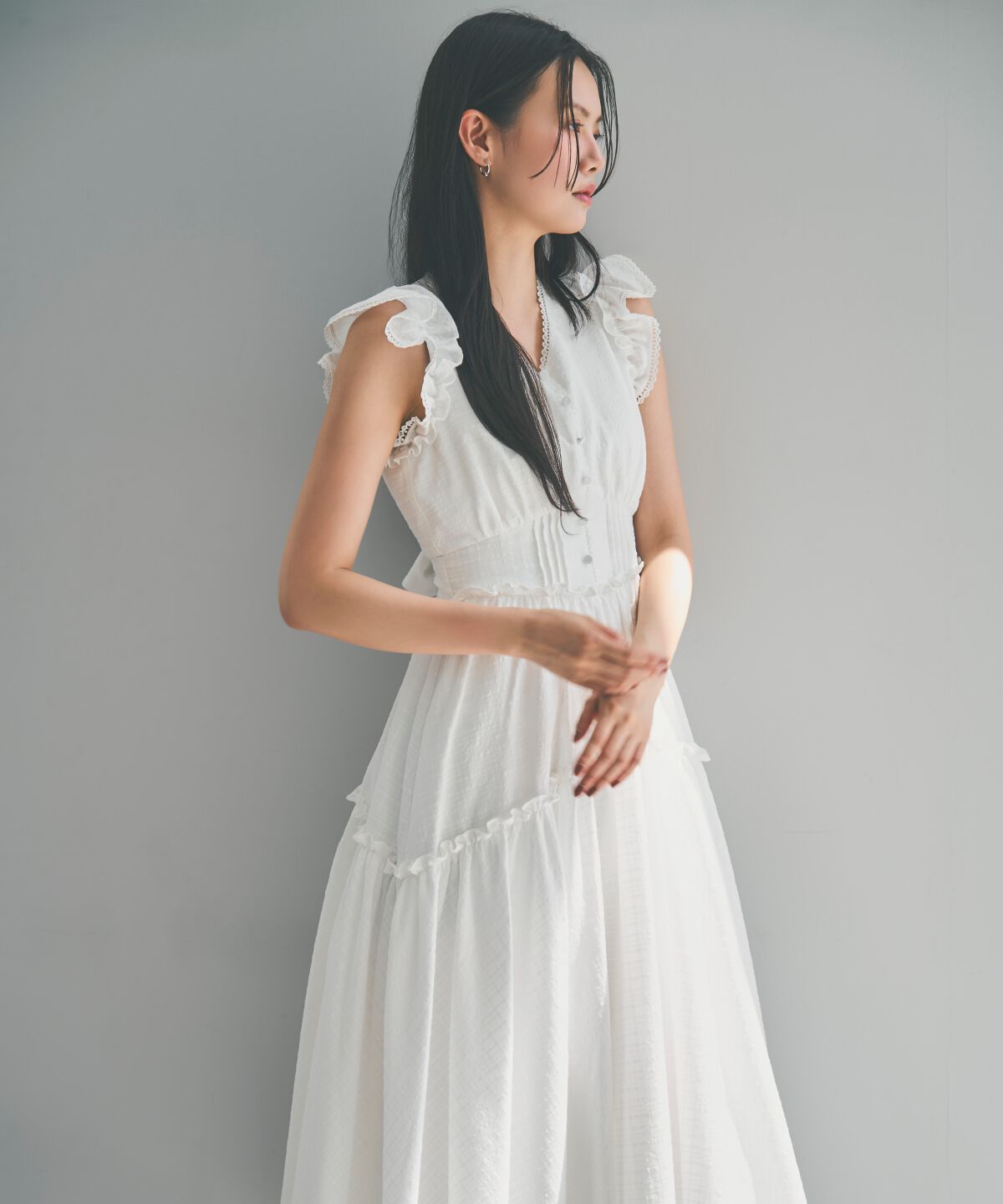 アンドクチュール「サッカーチェックティアードワンピース」|ワンピース|