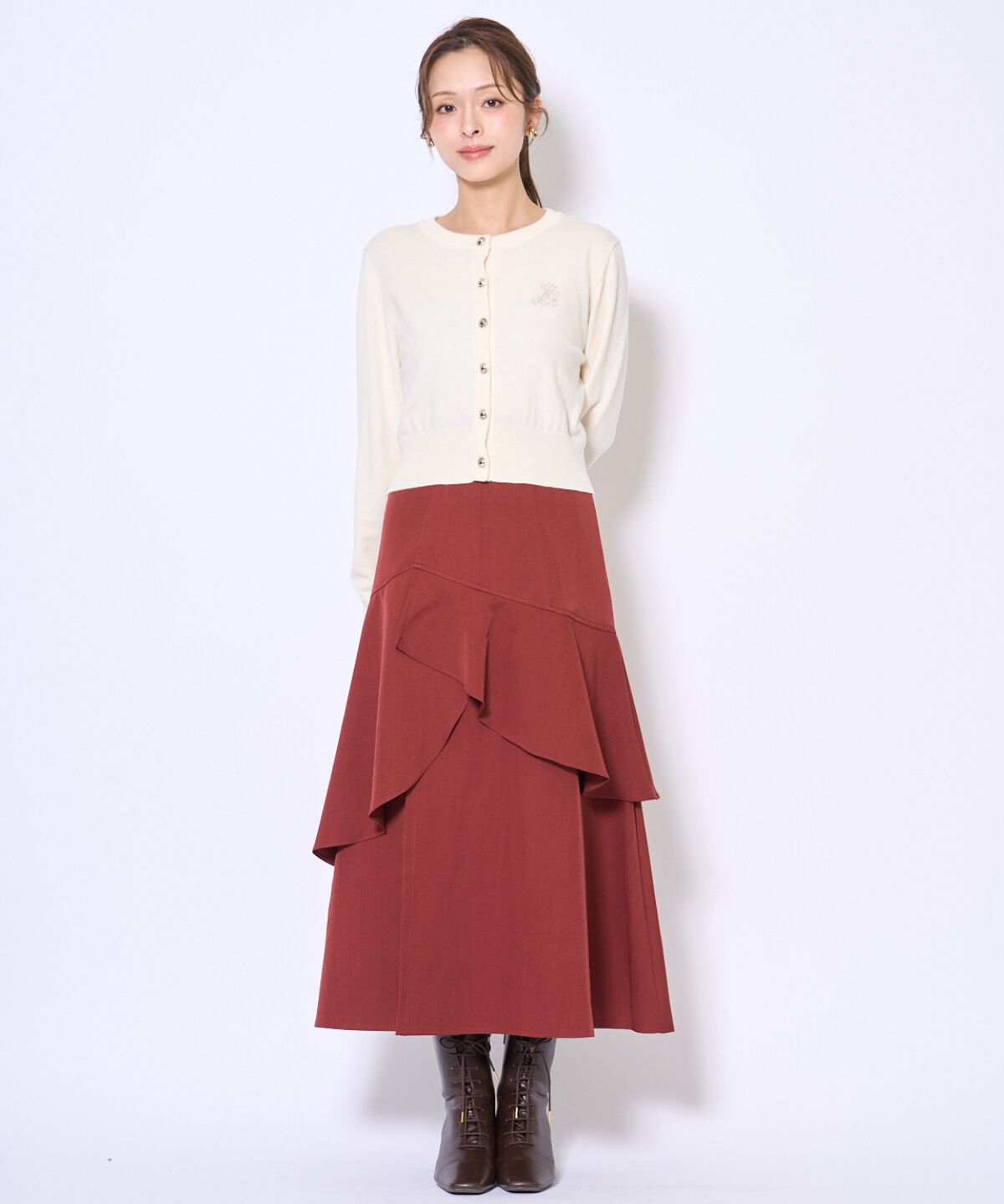 アンドクチュール「インナーミニティアードスカート」|フレア|