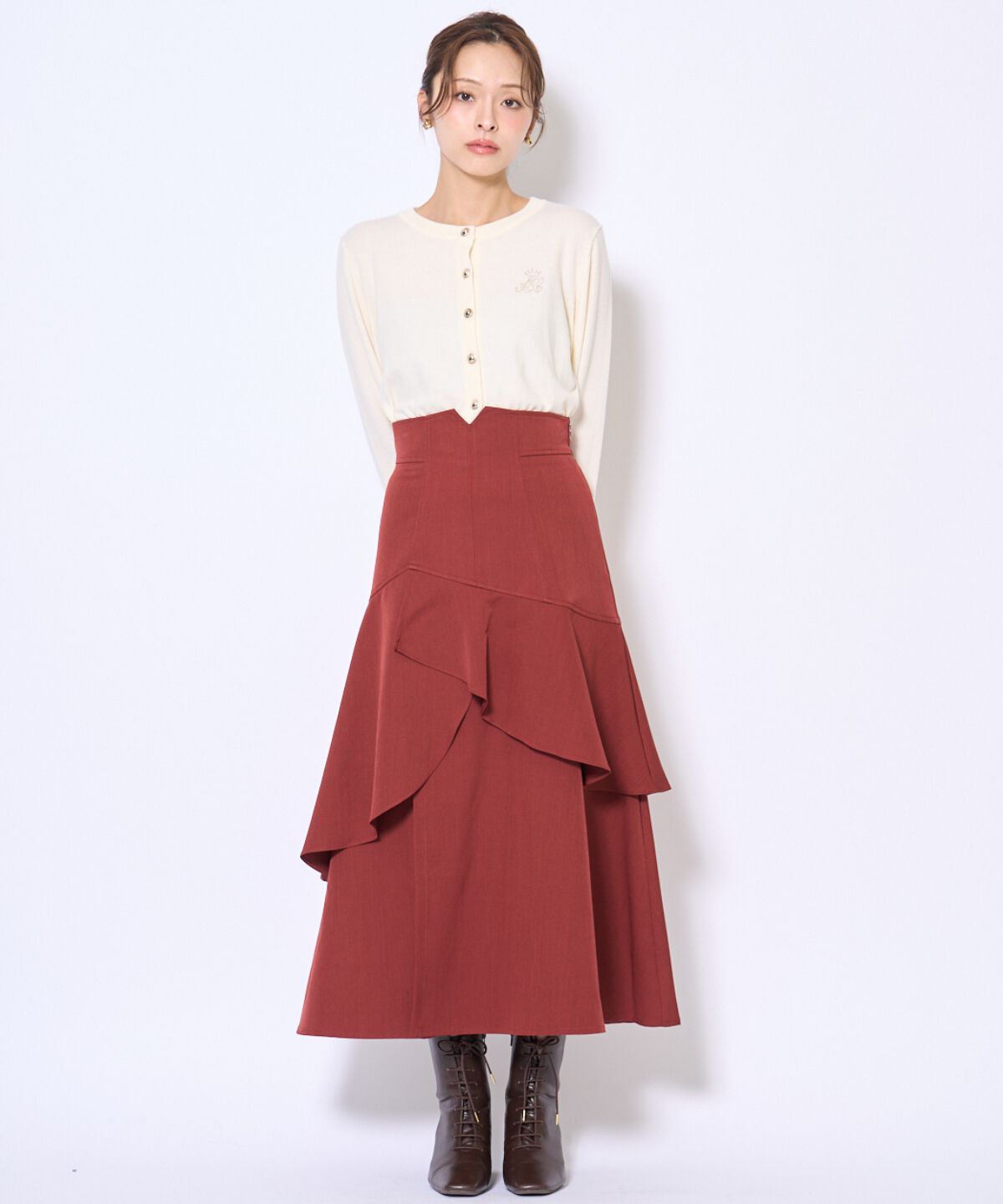 アンドクチュール「インナーミニティアードスカート」|フレア|