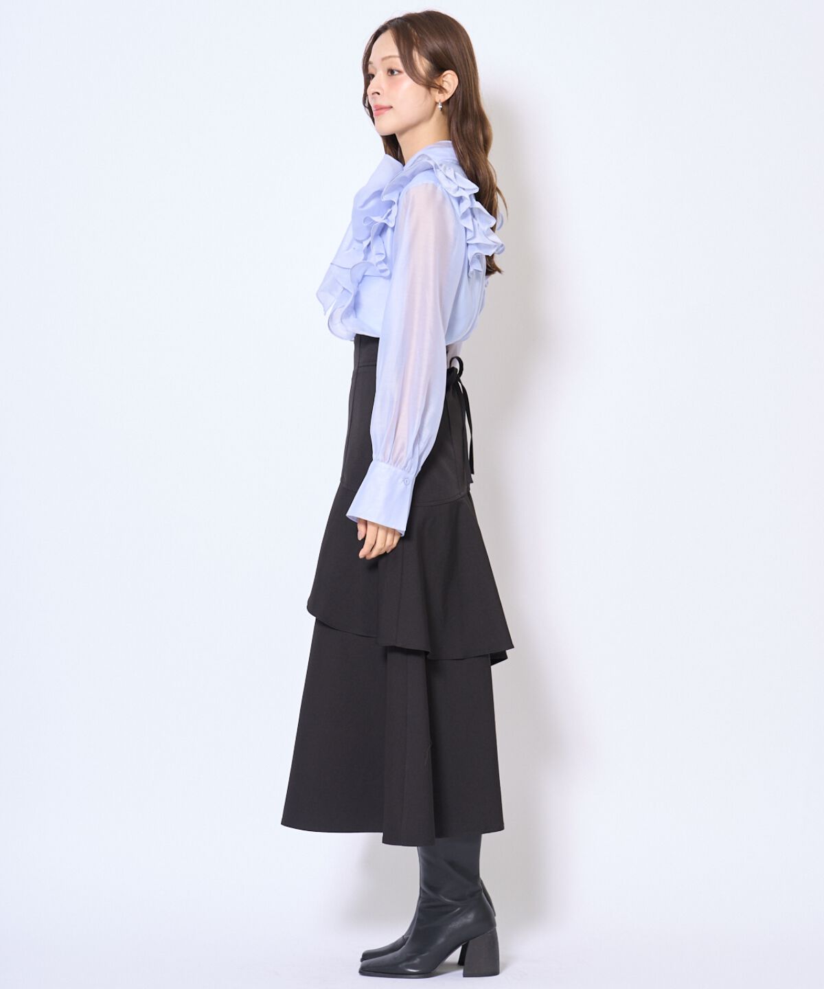 アンドクチュール「インナーミニティアードスカート」|フレア|