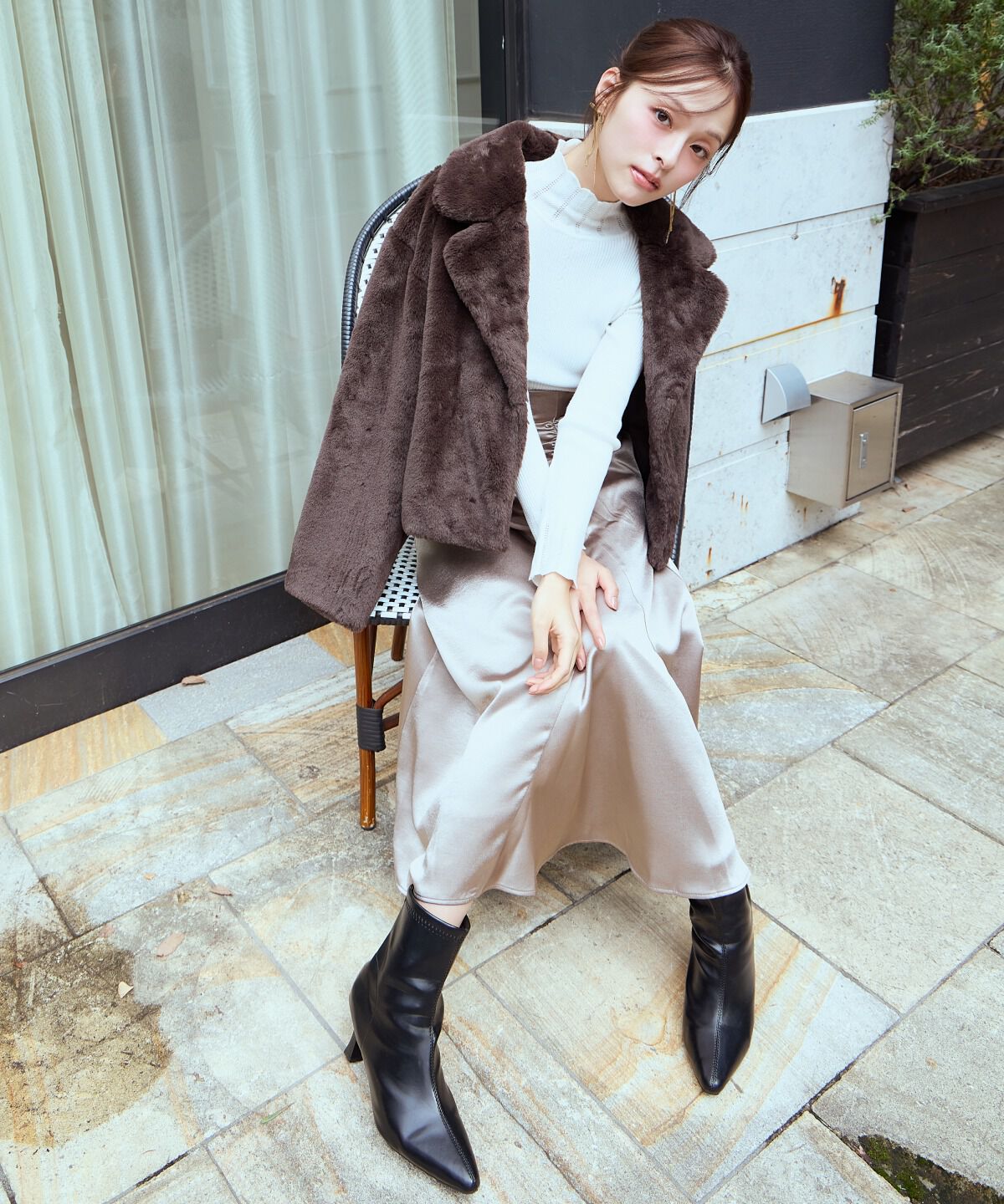 アンドクチュール「スカラハイネックニットプルオーバー」|ニット・セーター|