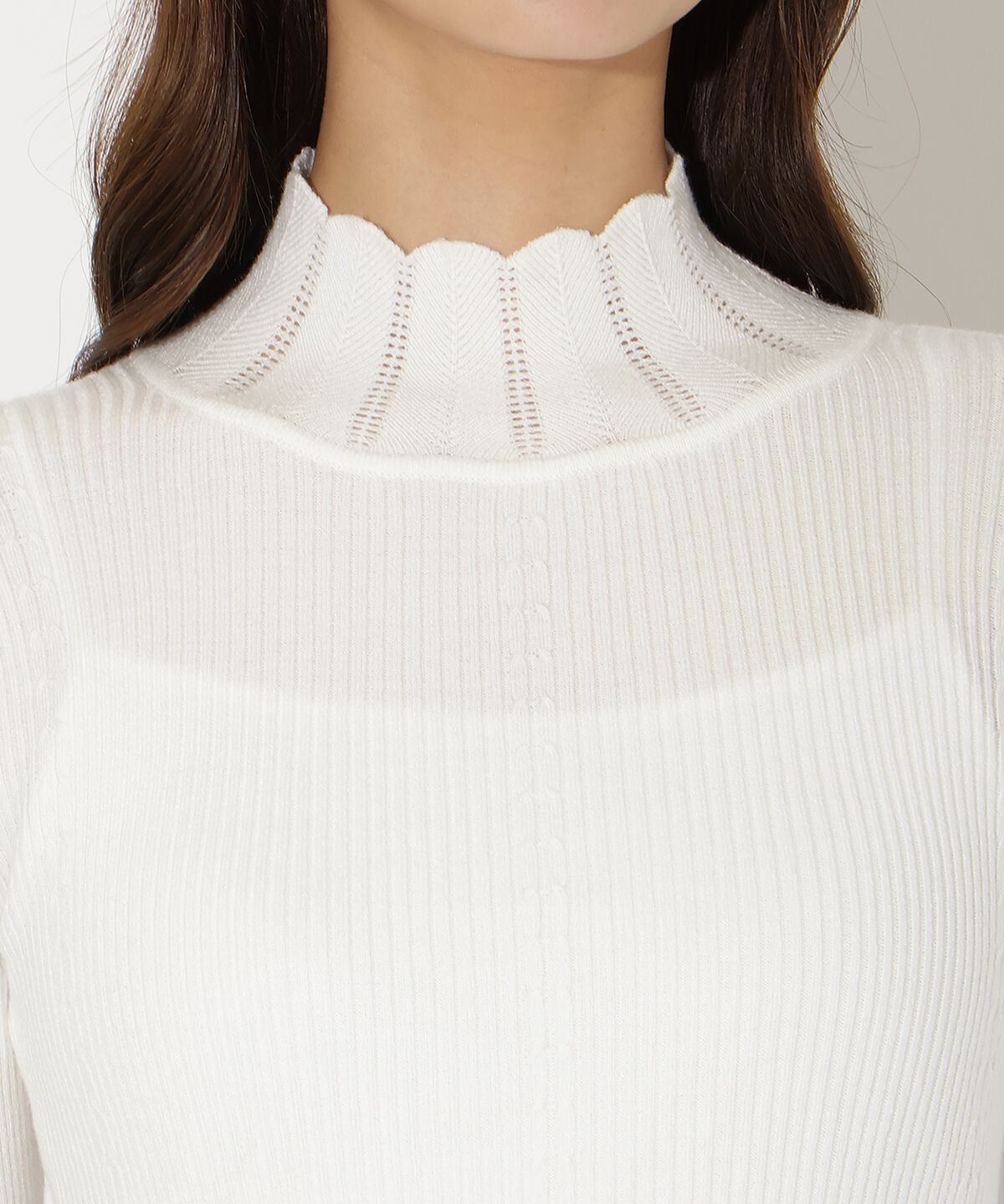 アンドクチュール「スカラハイネックニットプルオーバー」|ニット・セーター|