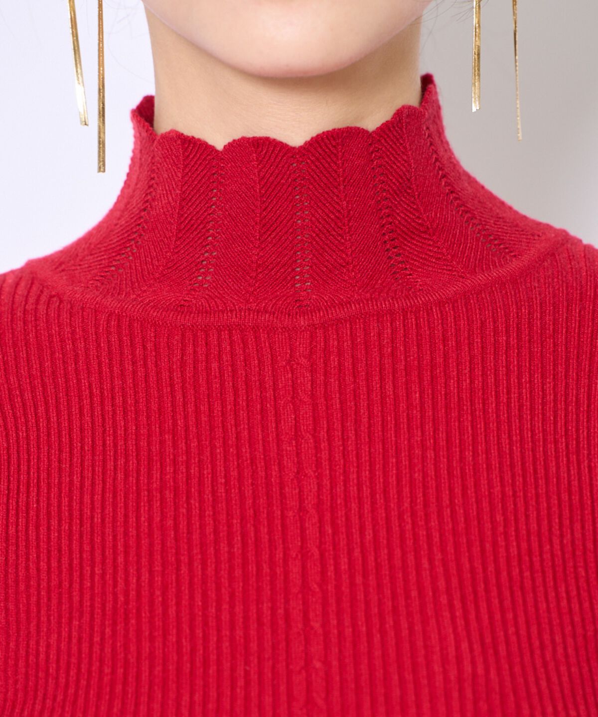 アンドクチュール「スカラハイネックニットプルオーバー」|ニット・セーター|