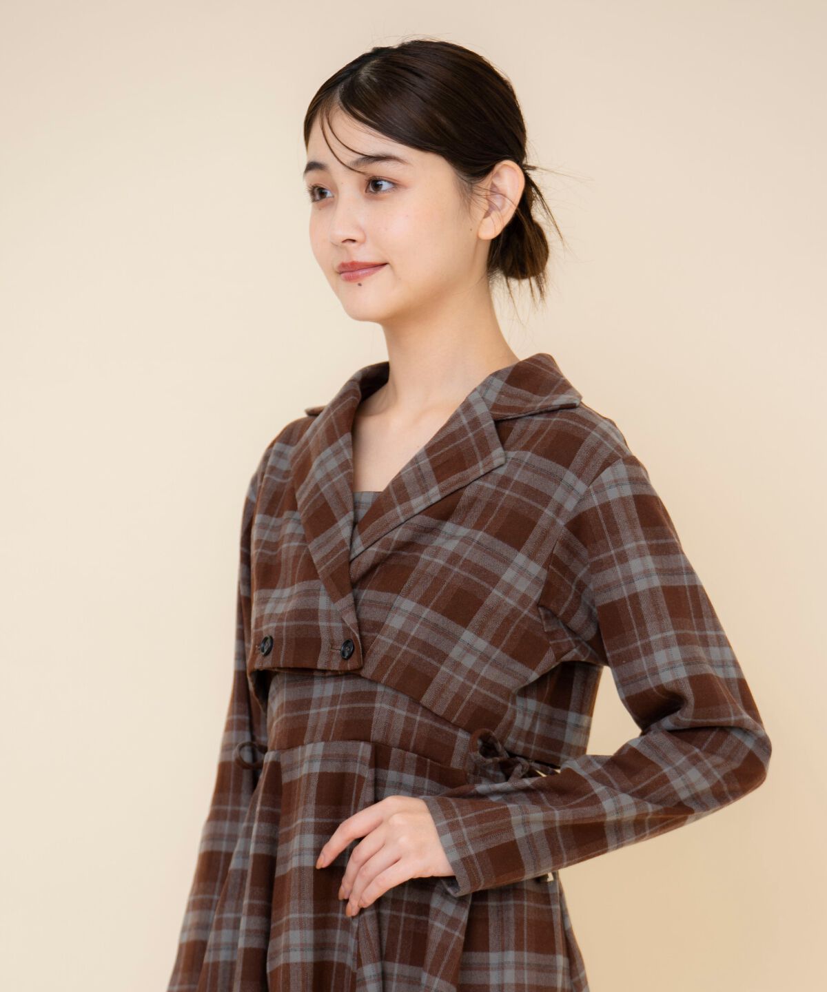 REDYAZEL「チェックショートジャケット」|テーラードジャケット|