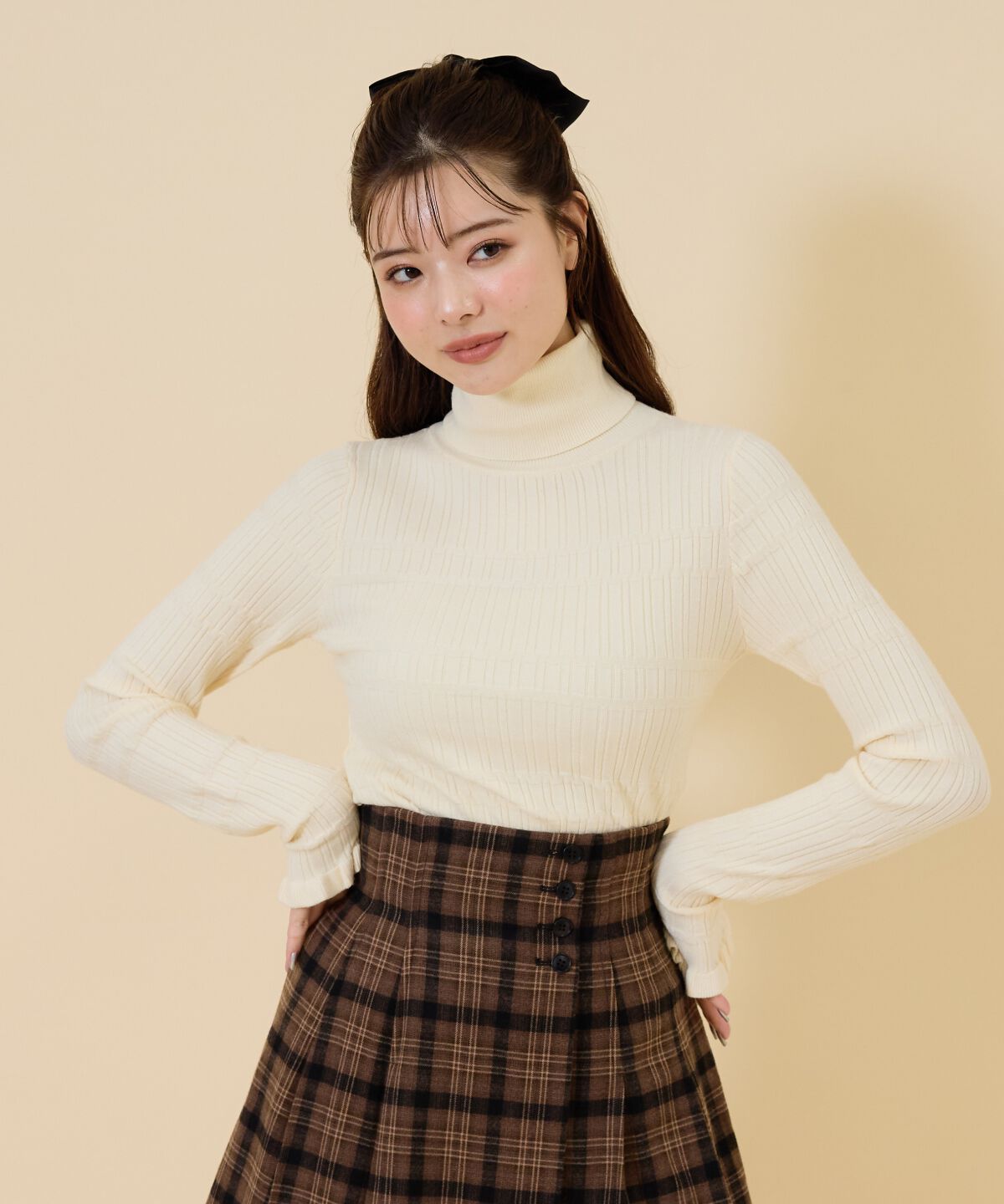 REDYAZEL「デザインリブタートルニット」|ニット・セーター|