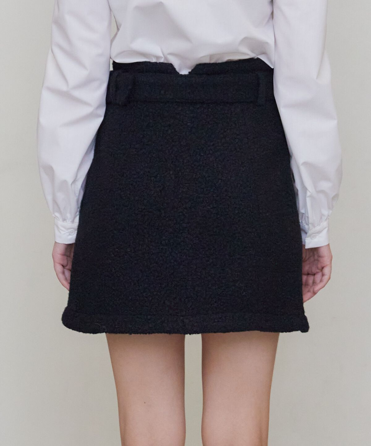 REDYAZEL「ベルティッドブークレミニスカート」|台形|