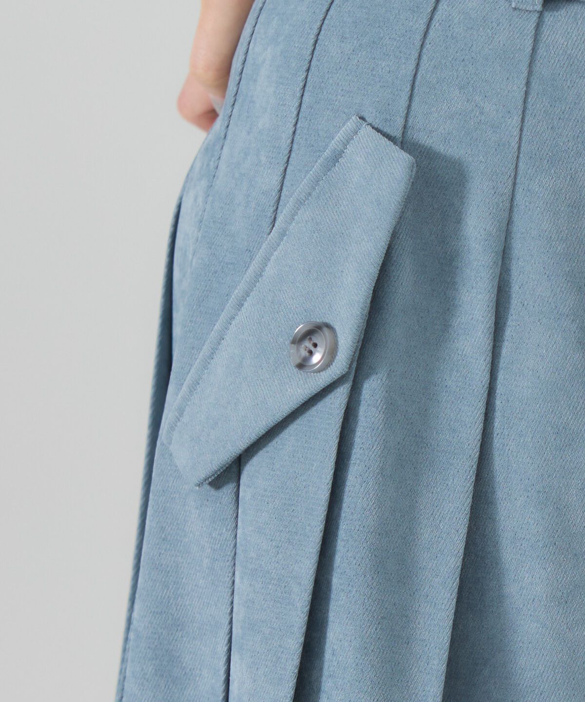 REDYAZEL「ベルテッドプリーツミニスカート」|フレア|