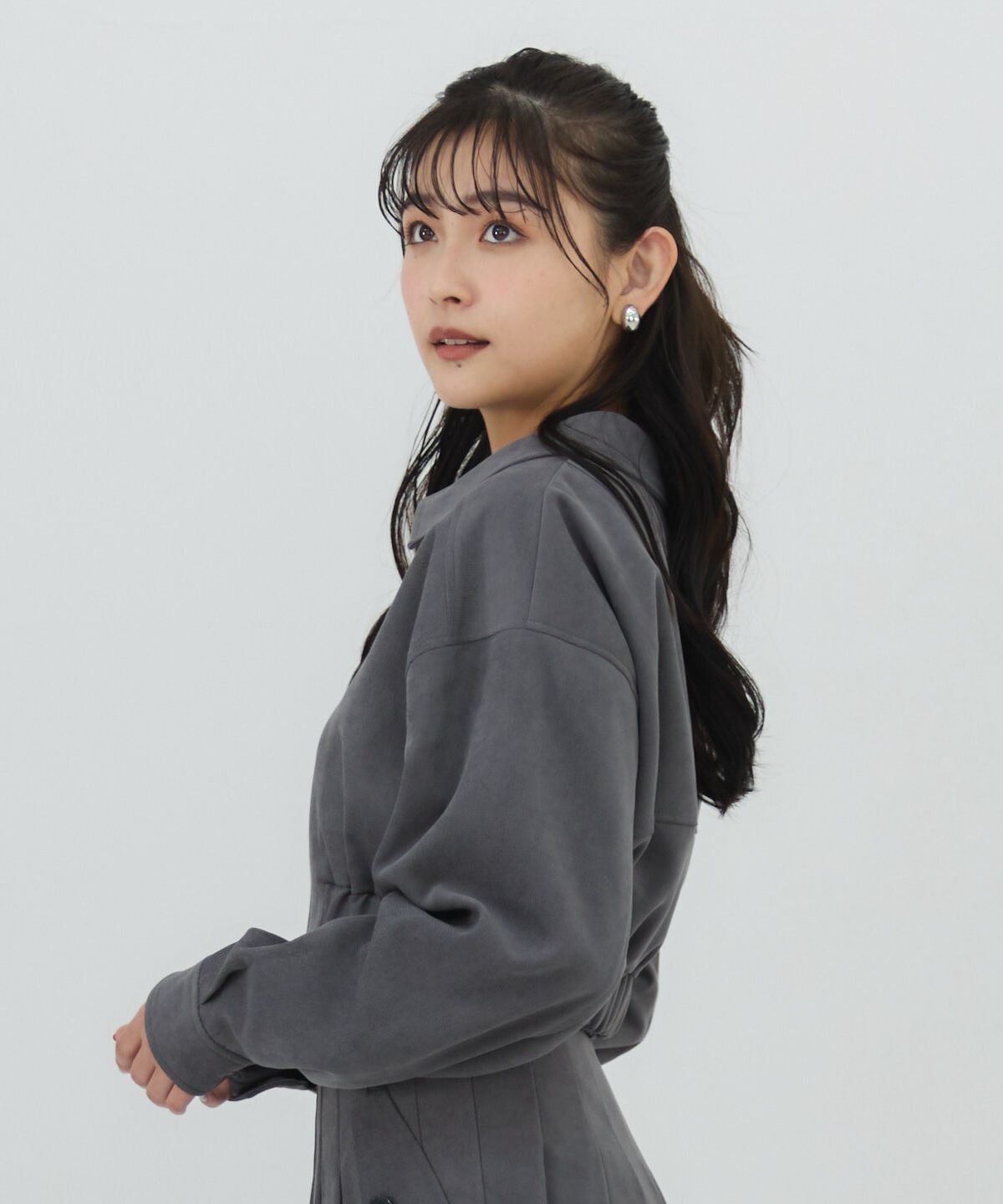 REDYAZEL「フロントジップショートブルゾン」|ブルゾン・スタジャン|