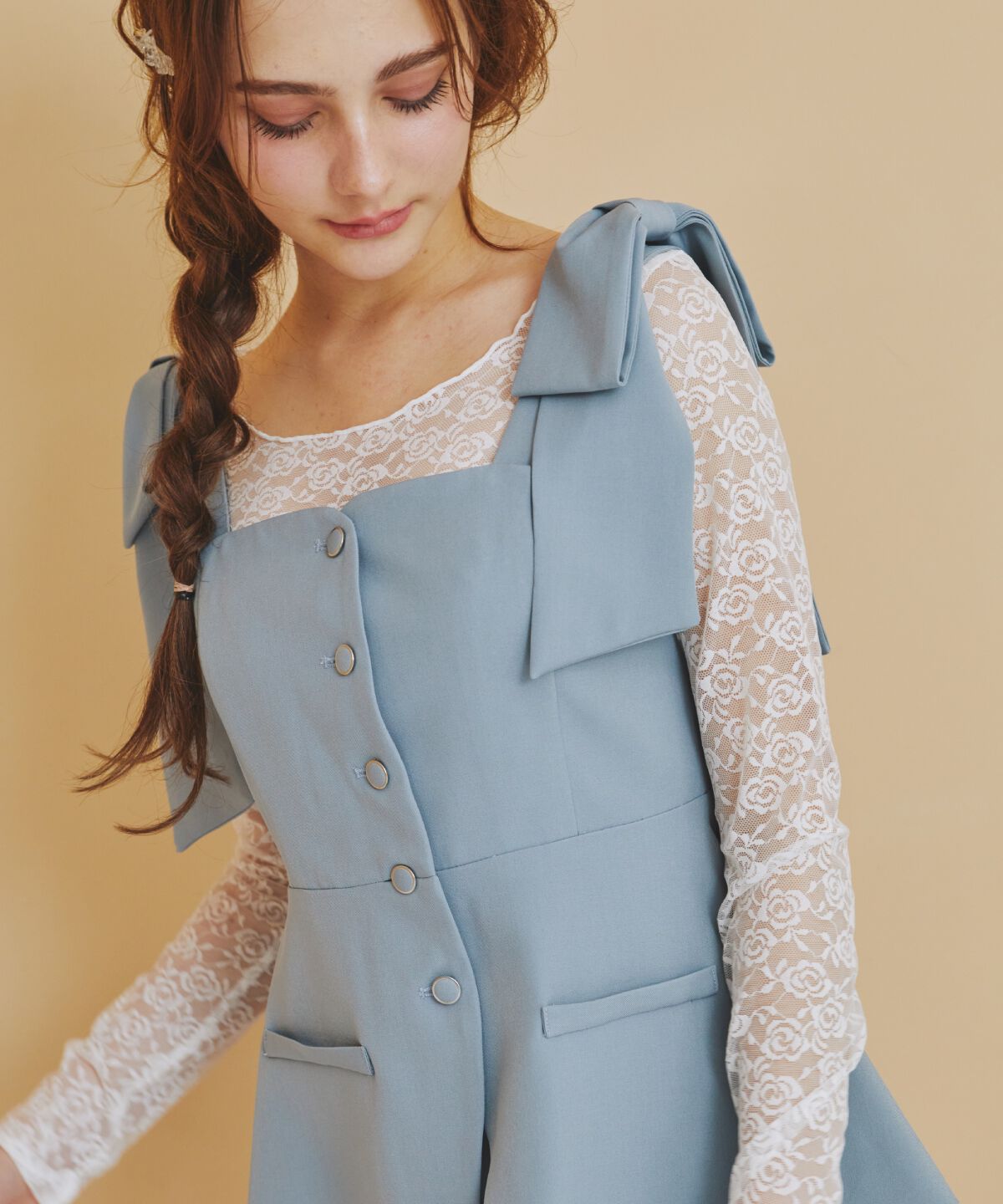 REDYAZEL「リボンショルダービスチェ」|キャミソール|