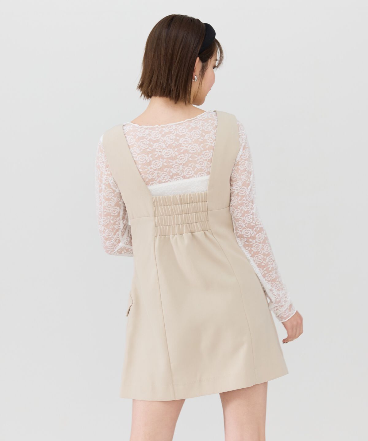 REDYAZEL「ダブルボタンミニジャンパースカート」|ジャンパースカート|