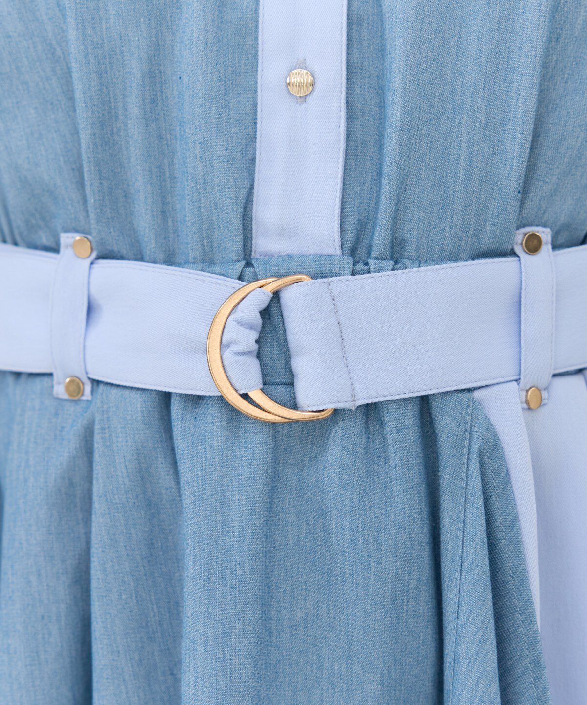 REDYAZEL「バイカラーアシメフリルシャツワンピース」|ワンピース|